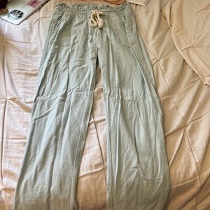 Aquamarine linen pants